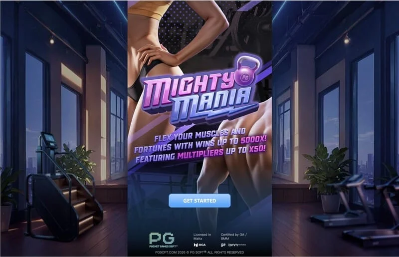 Mighty Mania - príomh-roghchlár agus scáileán roghnú geall